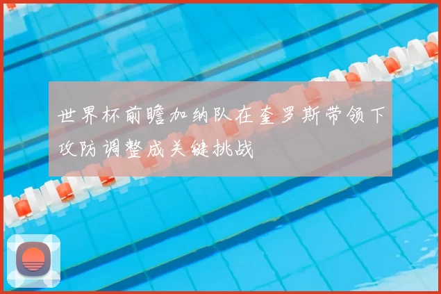 世界杯前瞻加纳队在奎罗斯带领下攻防调整成关键挑战